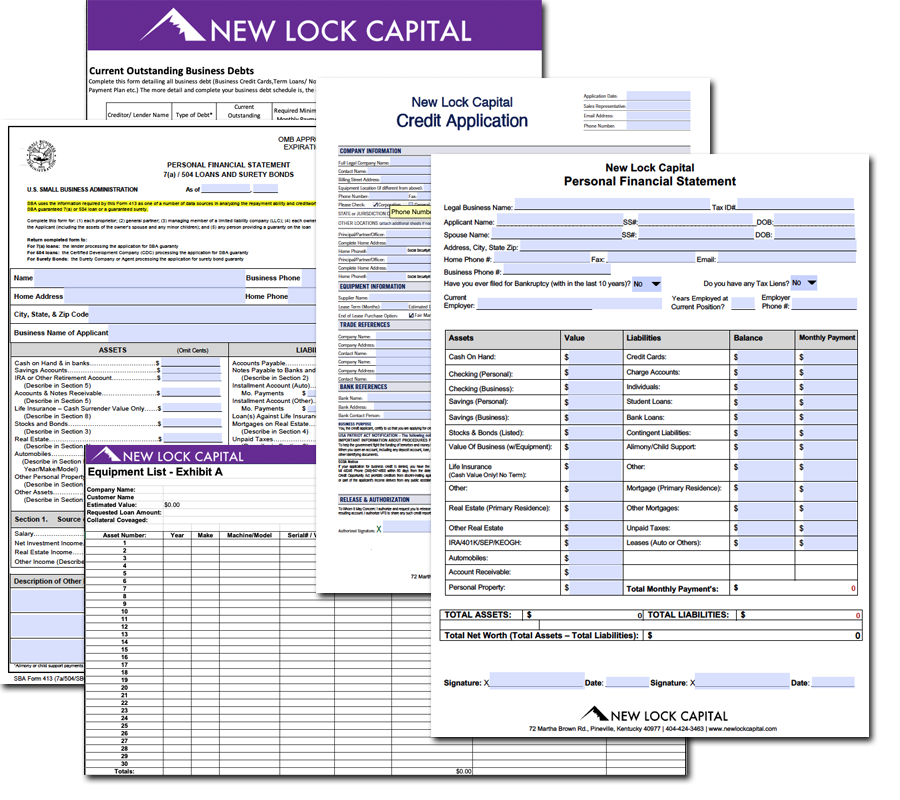 New Lock Capital Forms